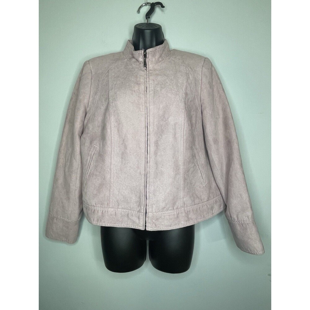 Tribal Studio Ladies Faux Suede Light Pink Jacket Size Large